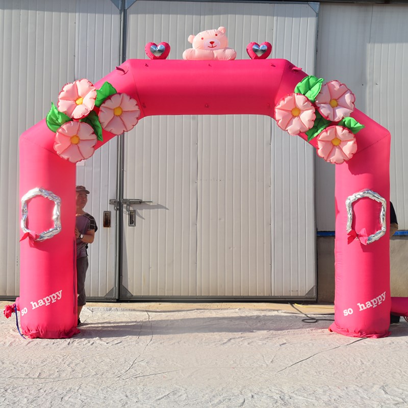 黔东南粉色婚礼拱门